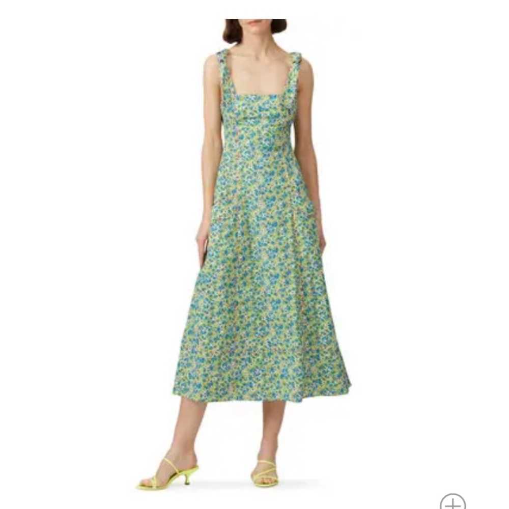 Cinq à Sept Blue Floral Midi Dress
